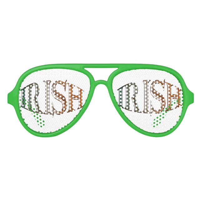 Flag Irland Text für irische Patrioten Sonnenbrille (Vorderseite)
