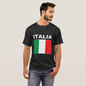 Flag Italia Hoodie Pocket Fahnen Italien Hooded It T-Shirt (Vorne ganz)