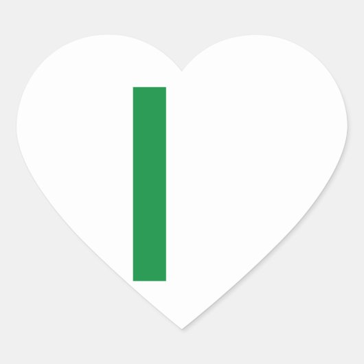 Flag Italienisch il Tricolore Herz-Aufkleber (Vorderseite)