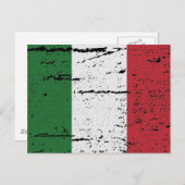 FLAG ITALIENS POSTKARTE (Vorne/Hinten)