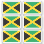 Flag Jamaica Collection Pack mit 6 Aufkleber (Vorderseite)