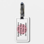 Flag Japan Easy ID Personal Gepäckanhänger (Rückseite vertikal)