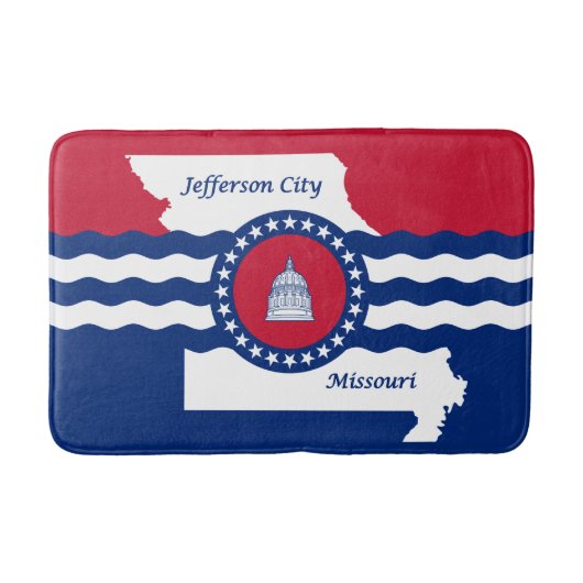 Flag Jefferson City, Missouri Bad Mat Badematte (Vorderseite)
