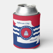 Flag Jefferson City, Missouri Can Cooler Dosenkühler (Kanne Vorderseite)