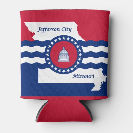 Flag Jefferson City, Missouri Can Cooler Dosenkühler (Vorderseite)