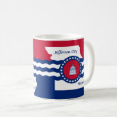 Flag Jefferson City, Missouri Coffee Tasse (VorderseiteRechts)