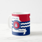 Flag Jefferson City, Missouri Coffee Tasse (Vorderseite Links)