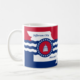 Flag Jefferson City, Missouri Coffee Tasse