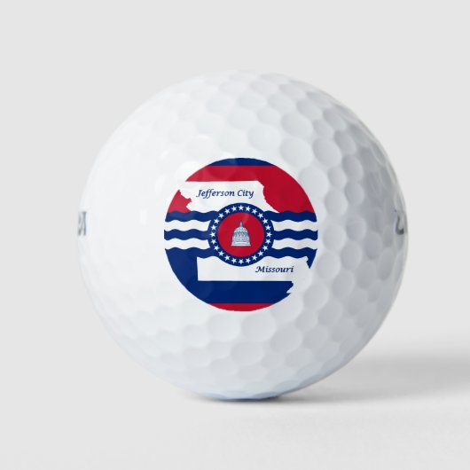 Flag Jefferson City, Missouri Golf Balls Golfball (Vorderseite)