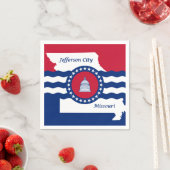 Flag Jefferson City, Missouri Paper Napkins Serviette (Beispiel)
