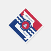 Flag Jefferson City, Missouri Paper Napkins Serviette (Ecke)