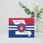 Flag Jefferson City, Missouri Postcard Postkarte (Stehend Vorderseite)