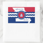 Flag Jefferson City, Missouri rechteckiger Stick Rechteckiger Aufkleber (Tasche)
