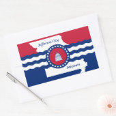 Flag Jefferson City, Missouri rechteckiger Stick Rechteckiger Aufkleber (Umschlag)