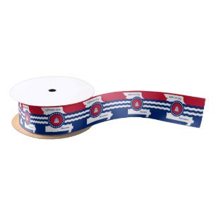 Flag Jefferson City, Missouri Satin Ribbon Satinband