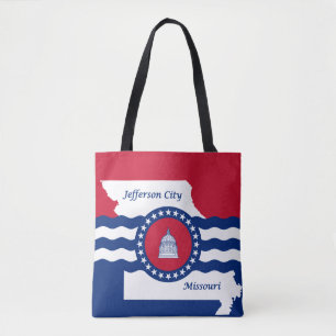 Flag Jefferson City, Missouri Tote Bag Tasche