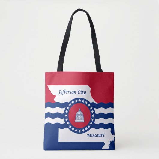 Flag Jefferson City, Missouri Tote Bag Tasche (Vorderseite)