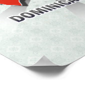 Flag-Karte der Dominikanischen Republik 2.0 Poster (Ecke)