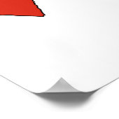 Flag-Karte der Dominikanischen Republik Poster (Ecke)