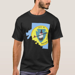 Flag-Karte der Salbei-Nation T-Shirt