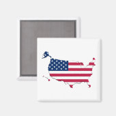 Flag-Karte der Staaten Magnet (Vorderseite/Rückseite)