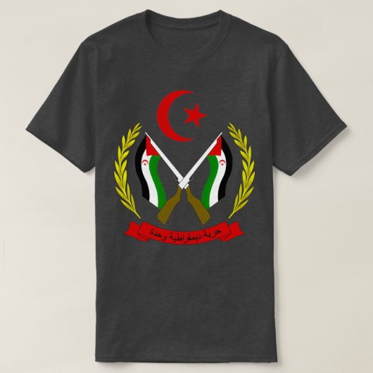 Flag-Karte des Westerns Sahara T-Shirt (Design vorne)