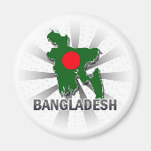 Flag Karte für Bangladesch 2.0 Magnet (Vorne)