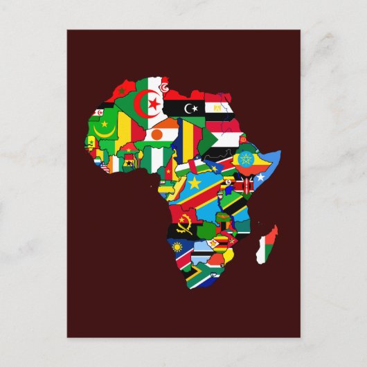 Flag-Karte für neue afrikanische Landesflaggen in Postkarte (Vorderseite)