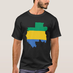 Flag-Karte Gabuns T-Shirt