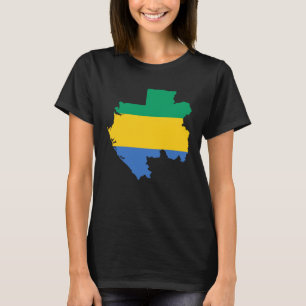 Flag-Karte Gabuns T-Shirt