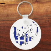 Flag-Karte Griechenlands Schlüsselanhänger (Vorderseite)