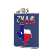 Flag-Karte mit Texas Flachmann (Links)