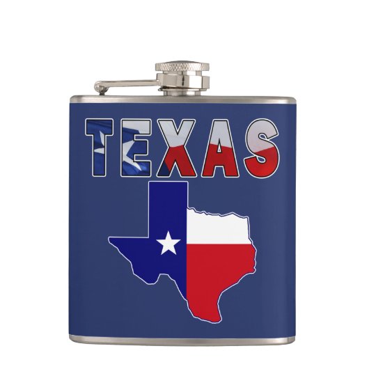 Flag-Karte mit Texas Flachmann (Vorderseite)