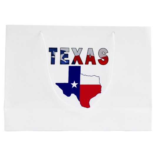 Flag-Karte mit Texas Große Geschenktüte (Rückseite)