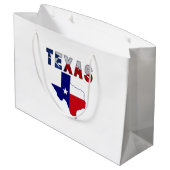 Flag-Karte mit Texas Große Geschenktüte (Rückseite Schrägansicht)