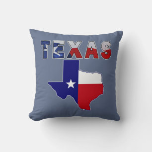Flag-Karte mit Texas Kissen