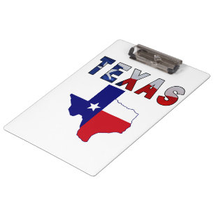 Flag-Karte mit Texas Klemmbrett