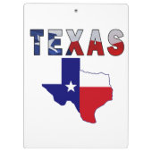 Flag-Karte mit Texas Klemmbrett (Rückseite)