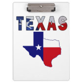 Flag-Karte mit Texas Klemmbrett (Vorderseite)