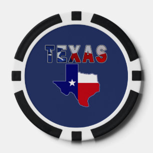 Flag-Karte mit Texas Pokerchips