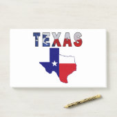 Flag-Karte mit Texas Post-it Klebezettel (Auf Schreibtisch)