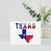 Flag-Karte mit Texas Postkarte (Stehend Vorderseite)
