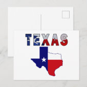 Flag-Karte mit Texas Postkarte (Vorne/Hinten)