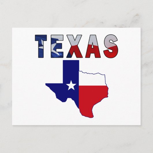Flag-Karte mit Texas Postkarte (Vorderseite)