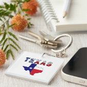 Flag-Karte mit Texas Schlüsselanhänger (Vorderseite rechts)