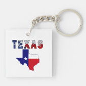 Flag-Karte mit Texas Schlüsselanhänger (Rückseite)