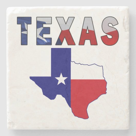 Flag-Karte mit Texas Steinuntersetzer (Vorderseite)