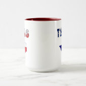 Flag-Karte mit Texas Tasse (Zentrum)