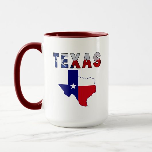 Flag-Karte mit Texas Tasse (Links)