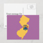 Flag-Karte New Jersey Postkarte (Vorne/Hinten)